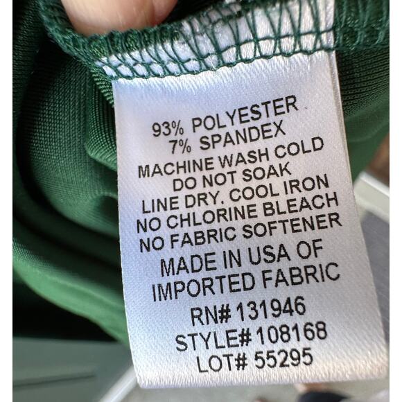 NWT Jude Connally Palace Green Velour Kate Dress Size M Long Sleeve USA Holiday - Picture 9 of 10